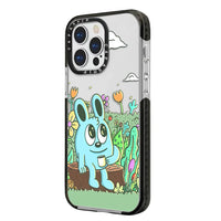 Creative Cute Bunny Drinking Coffee Soft TPU Shockproof Back Case for iPhone 15 Series