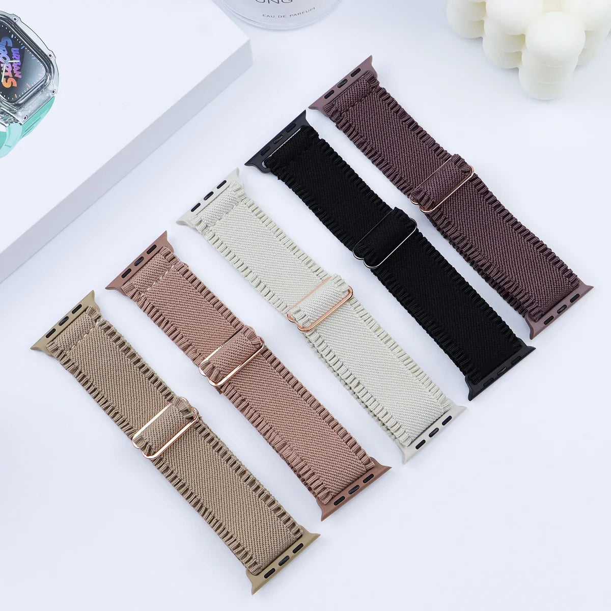 Nylon Elastic Adjustable Strap for Apple Watch