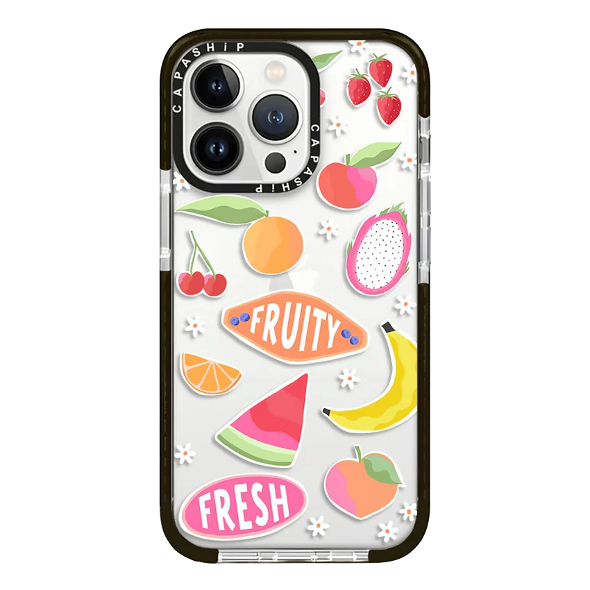 Full Screen Summer Fruit Party Soft TPU Shockproof Back Case for iPhone 15 Series