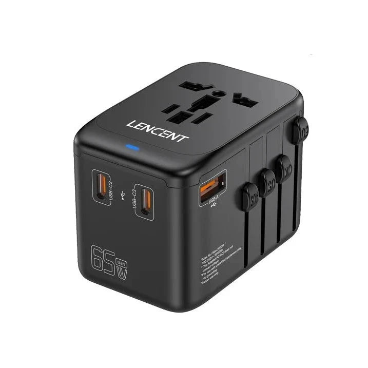 LENCENT 65W GaN Universal Travel Adapter