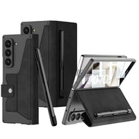 Premium Flip Leather Back Stand Case with Pen Holder for Samsung Galaxy Z Fold 6