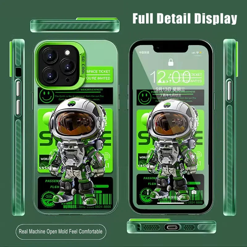 Electroplated Astronaut Phone Case for iPhone 14 Series