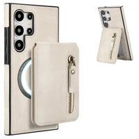 Samsung Galaxy S24 Series Leather Case with Magnetic Removable Card Holder