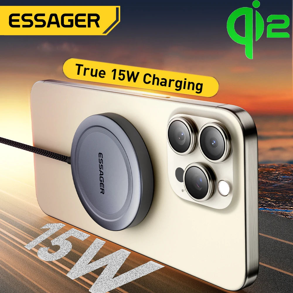 Essager 15W Qi2 Magnetic Wireless Charger – Fast & Reliable Charging