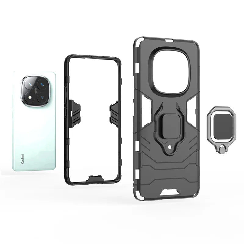 Durable Bumper Case with Ring Holder for Xiaomi Poco X7