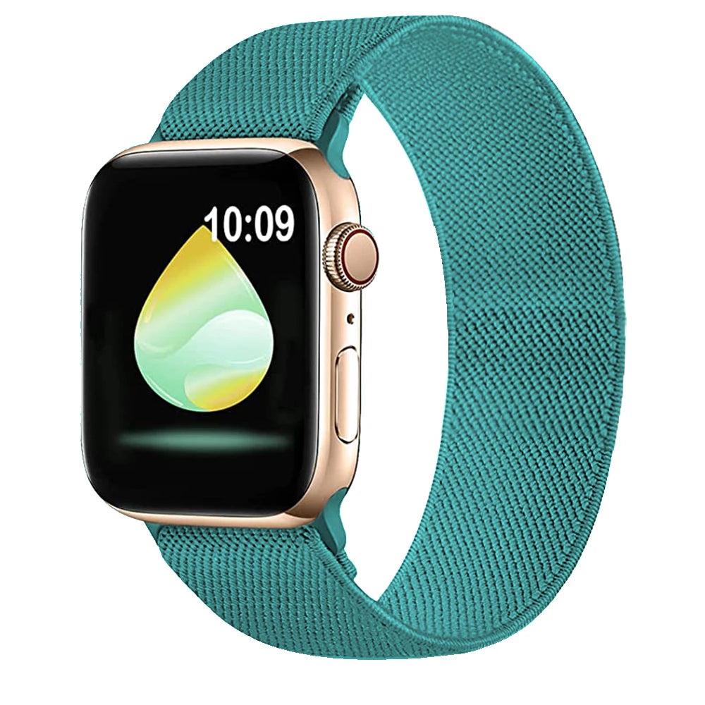 Elastic Nylon Braided Solo Loop Strap for Apple Watch