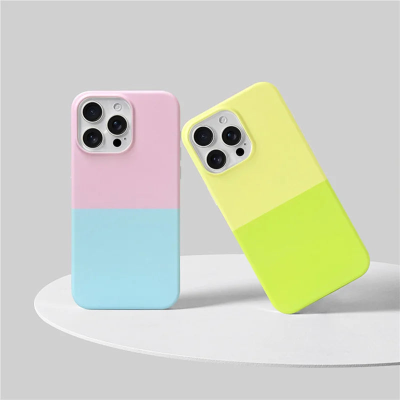 Hit Color Matte Anti-Fall Silicone Case for iPhone 15 Series