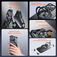 iPhone 14 Series Frameless Design Phone Case with Hidden Phone Holder