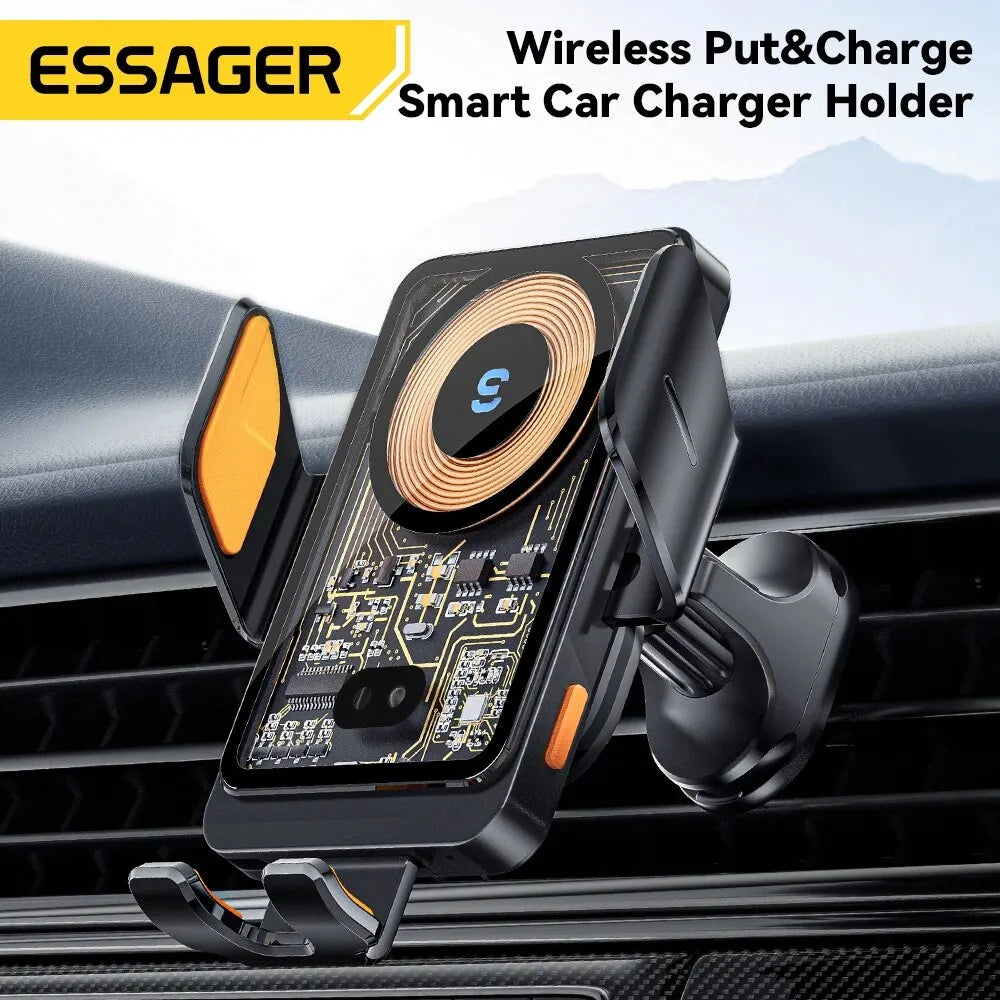 Essager 15W Qi Wireless Charger Car Phone Holder