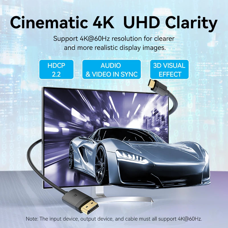 Vention 4K USB-C to DisplayPort Cable