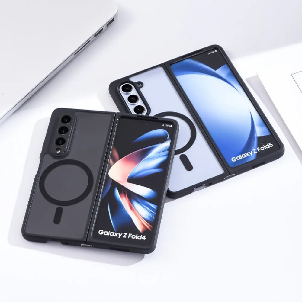 Matte Translucent Slim Soft TPU Magnetic Shockproof Phone Case for Samsung Galaxy Z Fold 5