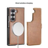 Retro Leather Detachable Wallet Case for Samsung Galaxy Z Fold 5