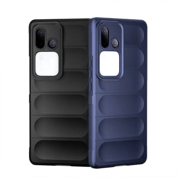 Shockproof Anti-Skid Soft Silicone Back Cover Case for VIVO V30 and V30 Pro