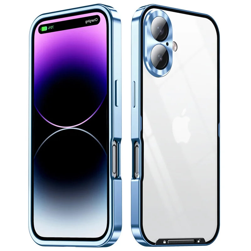 Premium Clear Case with Aluminum Lens Protector for iPhone 16 Series