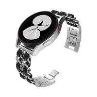 Genuine Leather Stainless Steel Band for Samsung Galaxy Watch 6 and Galaxy Watch 6 Classic