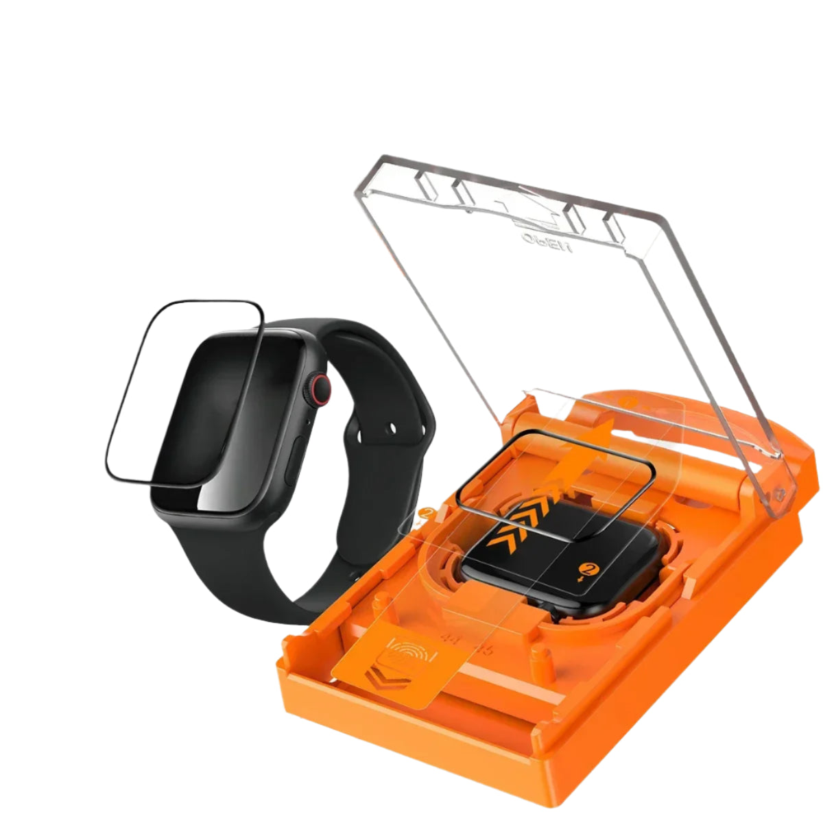 Tempered Glass Screen Protector with Easy Install Kit for Apple Watch