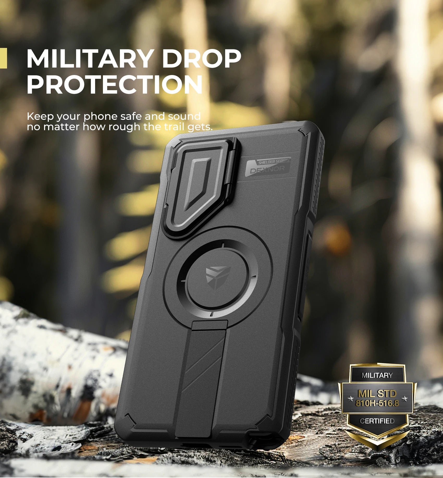 Shockproof Rugged Armor Case with Screen Protector for Samsung Galaxy S25 Ultra