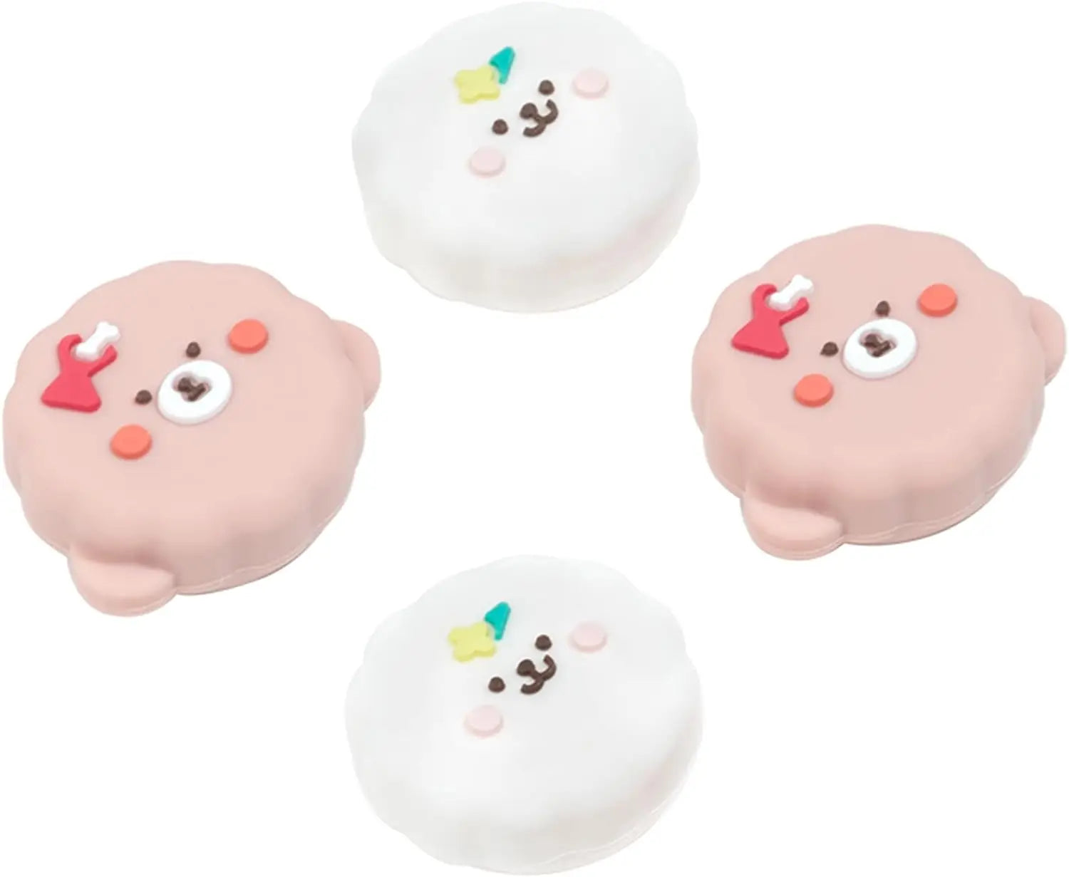 Cute Bichon Frise Thumb Grip Caps for Nintendo Switch