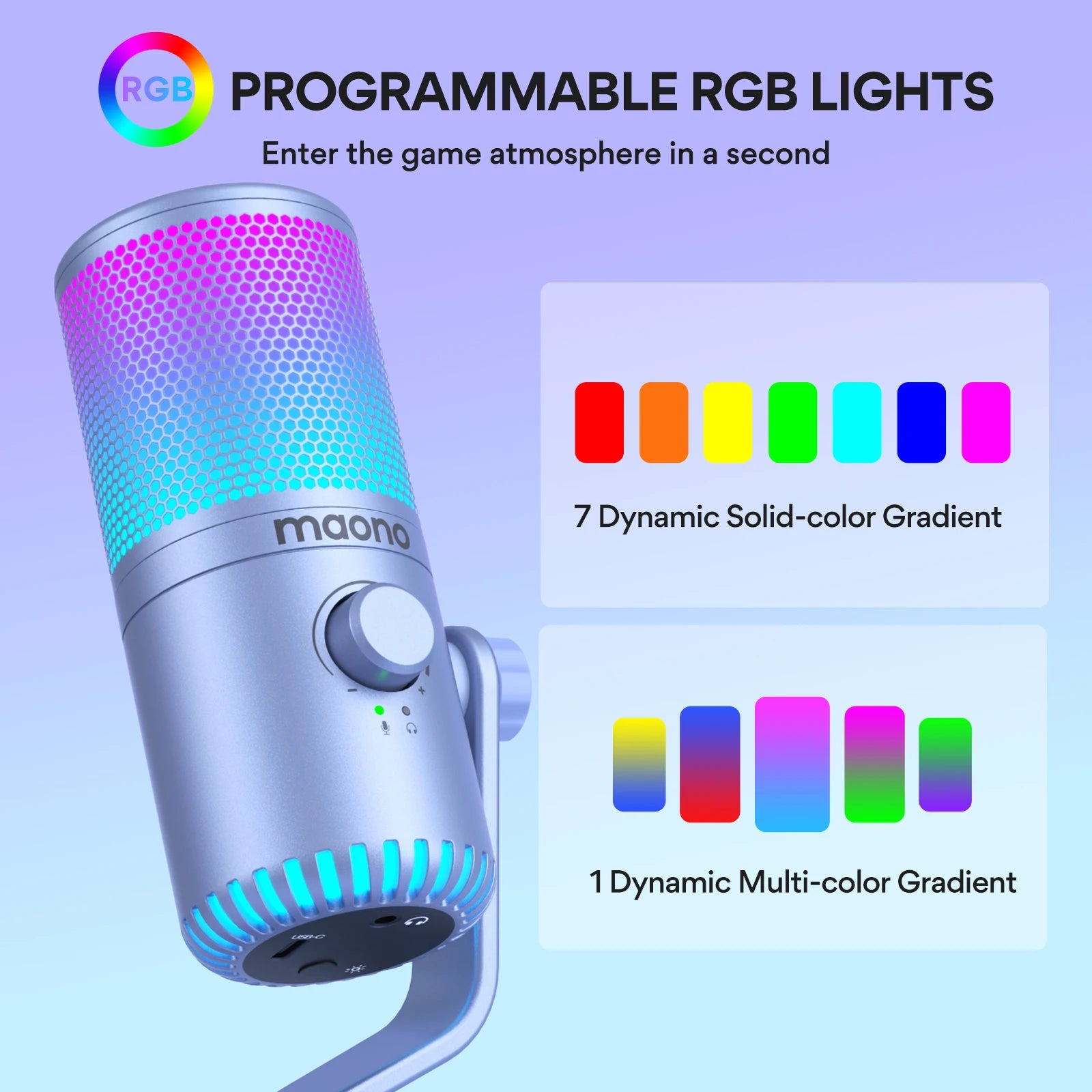 Maono DM30 RGB Programmable Gaming Microphone