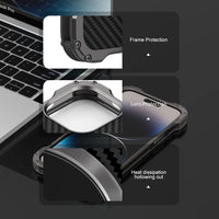 Advanced Magnetic Metal Carbon Fiber Case for iPhone 15 Series