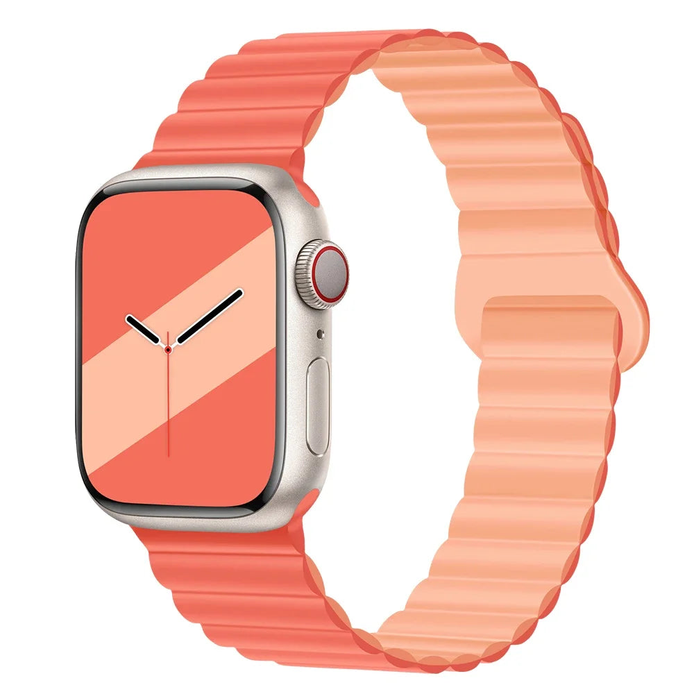 Lightweight Silicone Magnetic Band for Apple Watch