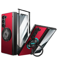 360° Rotating Magnetic Ring Holder Case with Front Screen Protector for Samsung Galaxy Z Fold 6