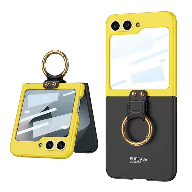 Fashion Contrast Color Case with Built-in Screen Protector for Samsung Galaxy Z Flip 6