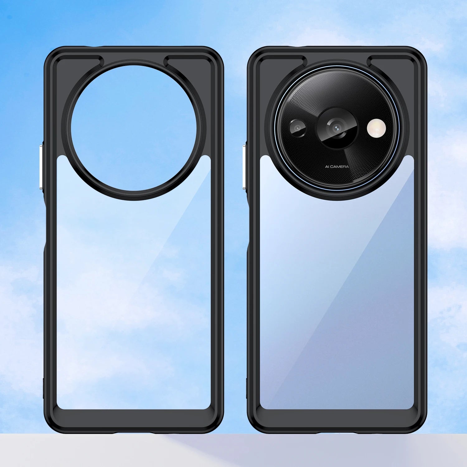 Clear Hard Translucent Soft Frame Phone Case for Xiaomi Redmi A3X