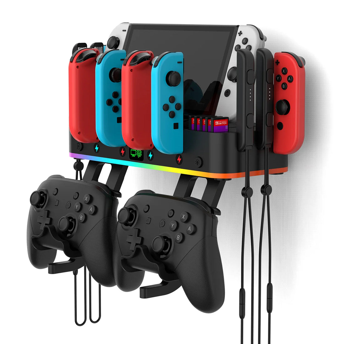 Nintendo Switch Dock Station & Wall Mount with RGB Charging Dock