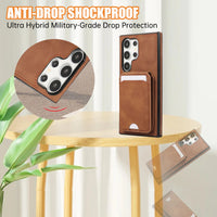 Vertical Shoulder Strap Wallet Leather Case for Samsung Galaxy S23 Series