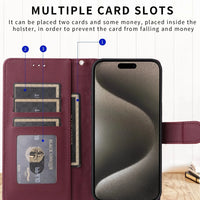 Checkered Leather Flip Case with Card Slot for Google Pixel 8 Series