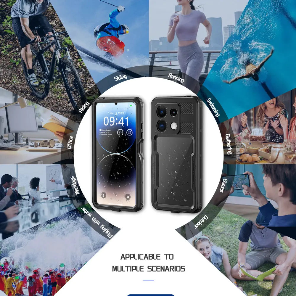 IP68 Waterproof Magsafe 360° Protective Case for Xiaomi Redmi Note 13 Series