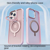 Frosted Magnetic Rotating Bracket Case for iPhone 16 Series