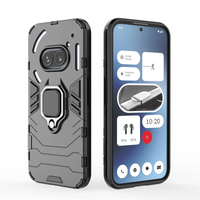 Rugged Armor Shockproof Case with Magnetic Metal Ring Holder for Nothing Phone 2a