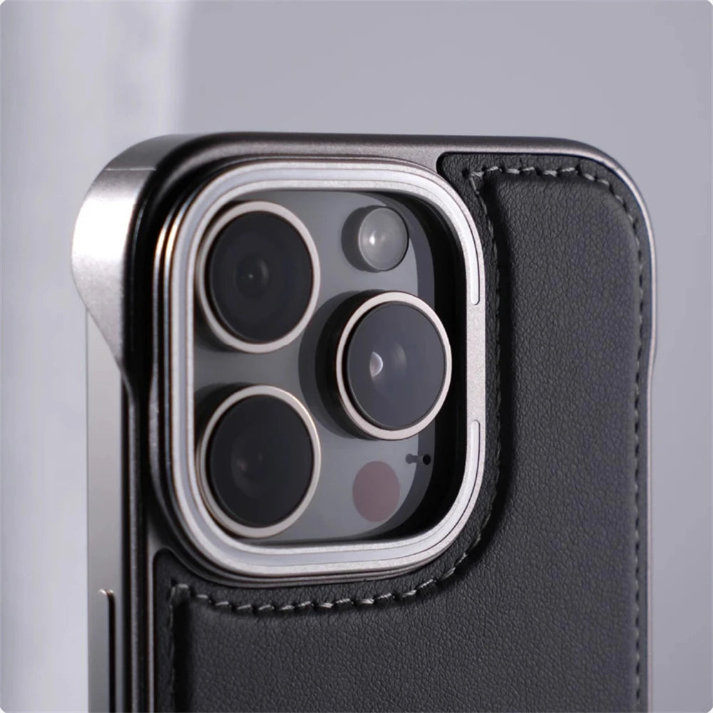 Premium Leather Frameless Case for iPhone 16 Series