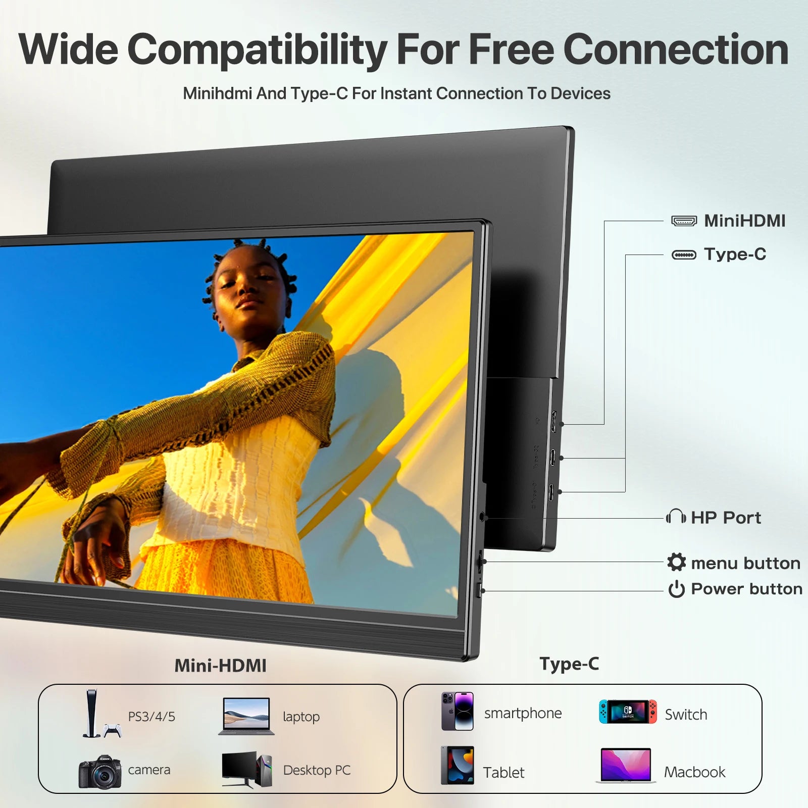 UPERFECT 15.6" Portable Monitor – Your Ultimate On-the-Go Display Solution