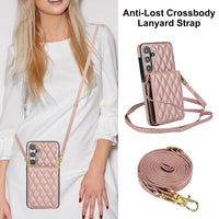 Crossbody Lanyard Leather Wallet Case for Samsung Galaxy S23 Series