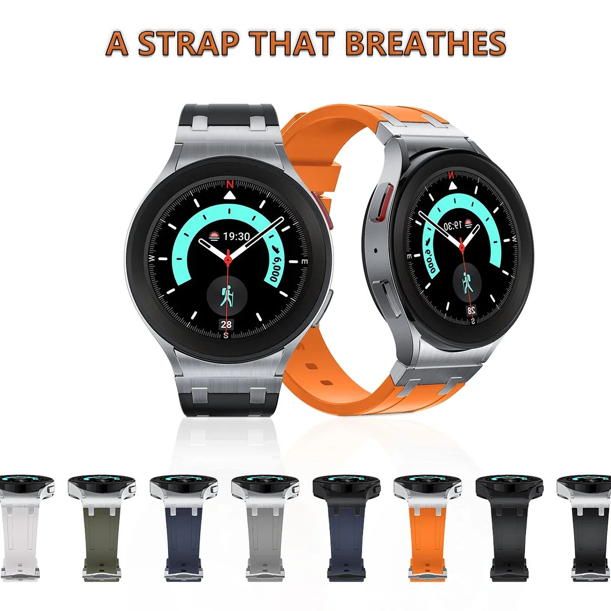 Silicone Sports Strap for Samsung Galaxy Watch 6 and Galaxy Watch 6 Classic