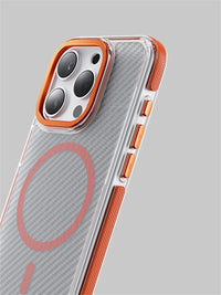 Carbon Fiber Pattern Anti-Slip Bumper Shockproof MagSafe Case for iPhone 14 Series