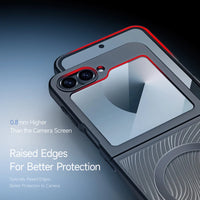 Magnetic PC+TPU Matte Anti-Fingerprint Case with Flowing Line Design for Samsung Galaxy Z Flip 6 - Sleek & Protective