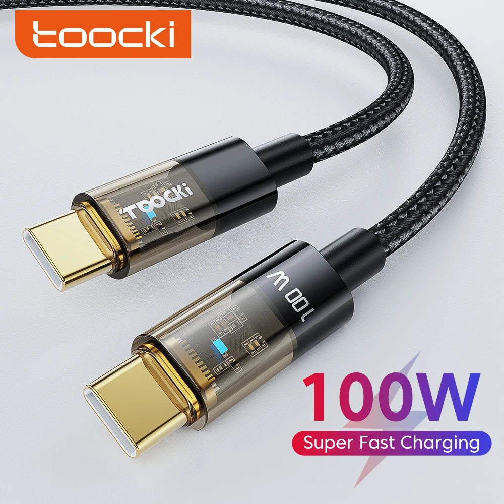 Toocki 100W 5A PD USB-C to USB-C Cable