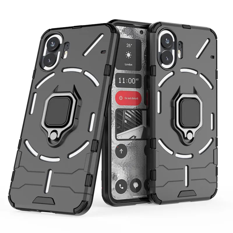 Shockproof Armor with Ring Holder Bumper Case for Nothing Phone 2