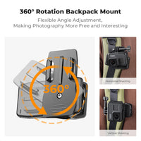 K&F Concept Action Camera 360° Rotating Backpack Strap Mount