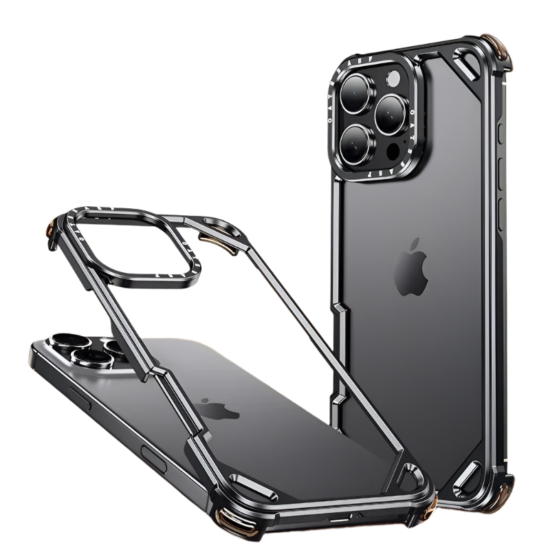 Ultra-Thin Aluminum Alloy Shockproof Metal Frameless Case for iPhone 15 Pro and iPhone 15 Pro Max