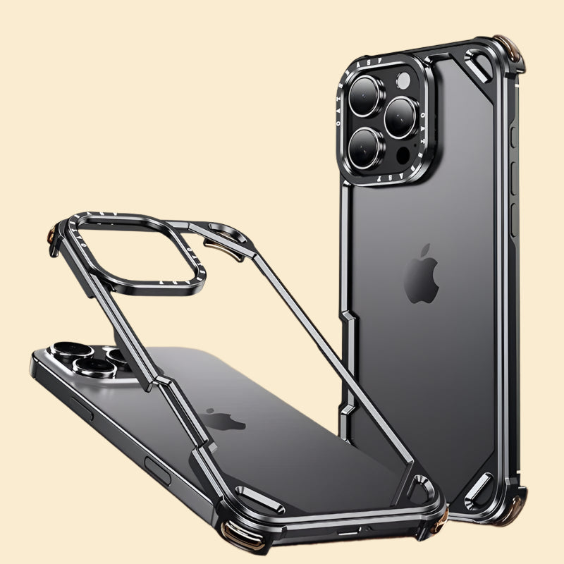 Ultra-Thin Aluminum Alloy Shockproof Metal Frameless Case for iPhone 15 Pro and iPhone 15 Pro Max