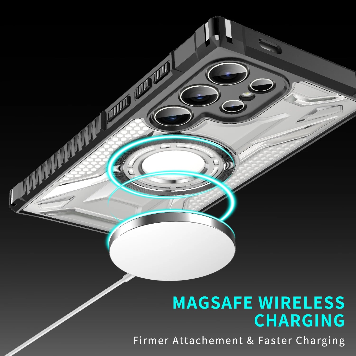 Ultimate Magnetic Wireless Charging Clear Case for Samsung Galaxy S24 Series