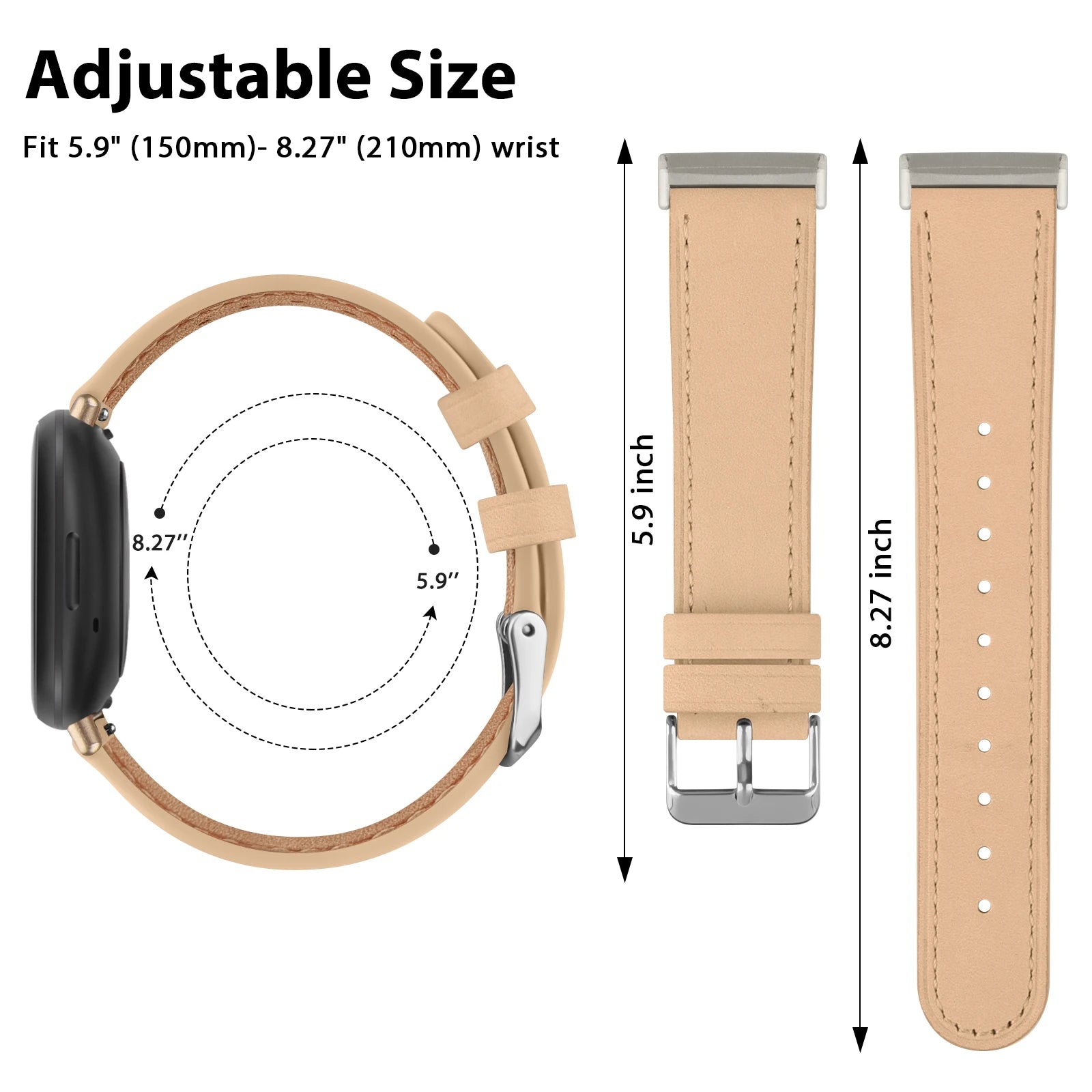 Genuine Leather Band for Fitbit Versa 4