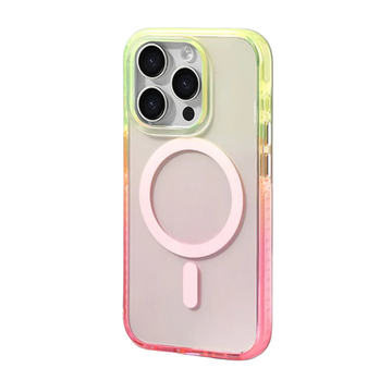 Luxury Transparent Bumper Anti-slip MagSafe Case for iPhone 15 Series