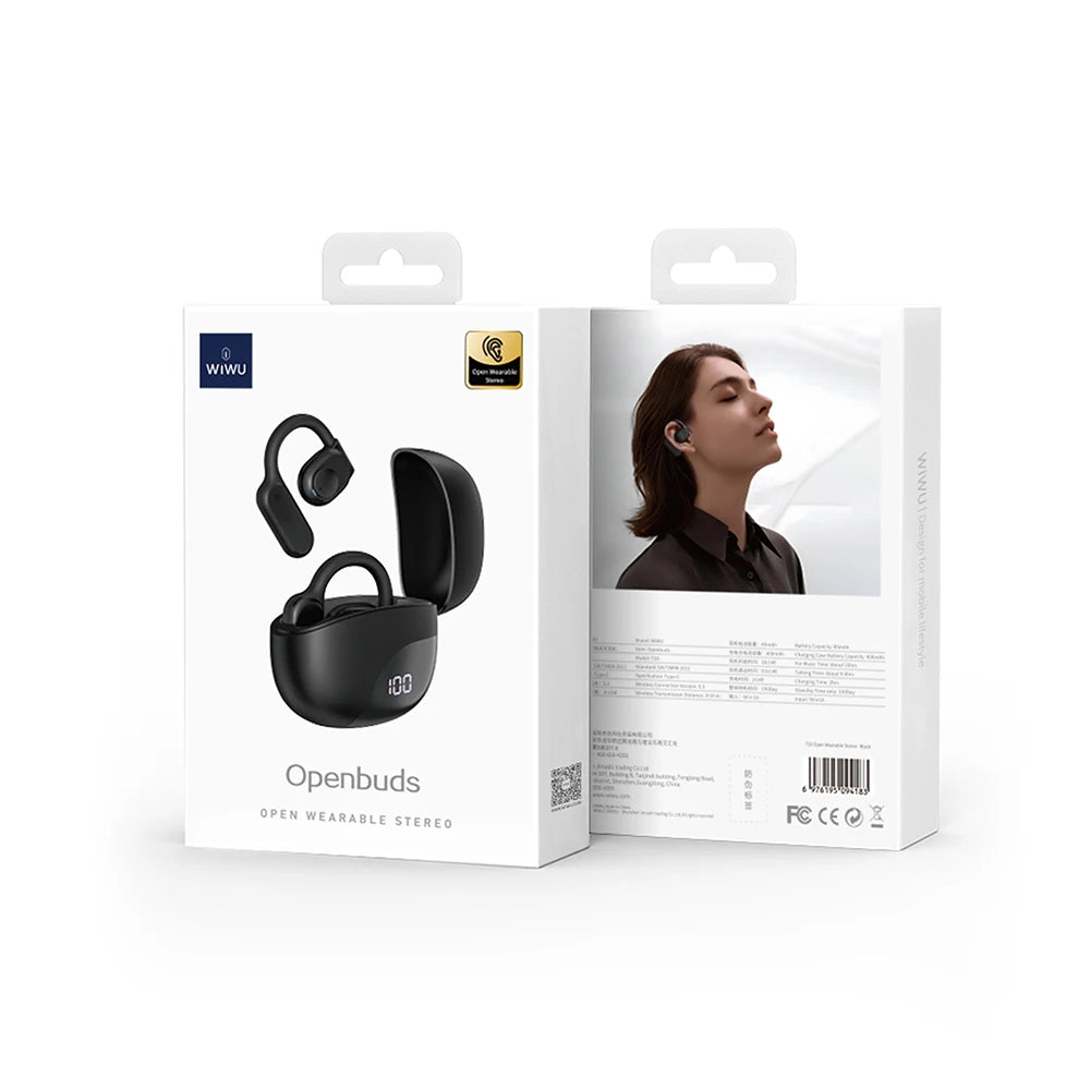 WiWU Metro 2 Open-Ear Wireless Sports Earbuds with Ear Hook