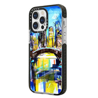 Oil Painting City Building Bridge Soft TPU Shockproof Back Case for iPhone 16 Series